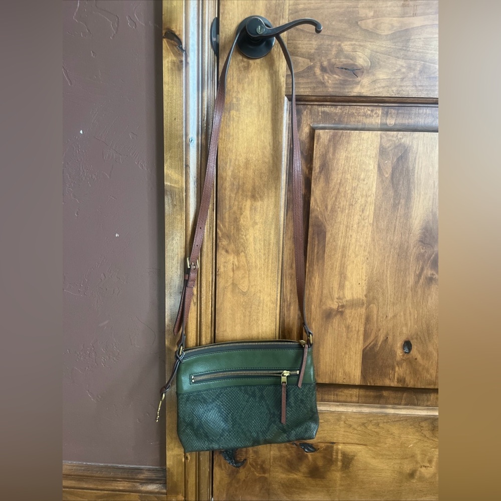 Fossil Crossbody Green And Brown